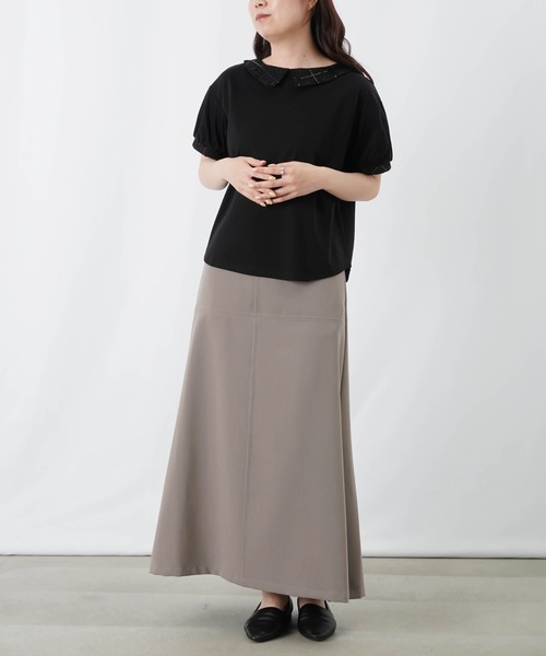 LUCA/LADY LUCK LUCA（ルカ/レディラックルカ）の「LC/LLL スパンコールレース衿付プルオーバー（Tシャツ/カットソー・レディース・ブラック/オフホワイト・FREE）」の15枚目の写真