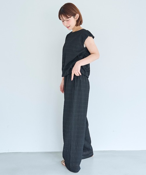 mil(ミル)の「シアージャガード リラックスパンツ【587266】(その他パンツ・レディース・ブラック/ブラウン/アイボリー・FREE/S-Short/M-Regular/M-Short/S-Regular)」の22枚目の写真