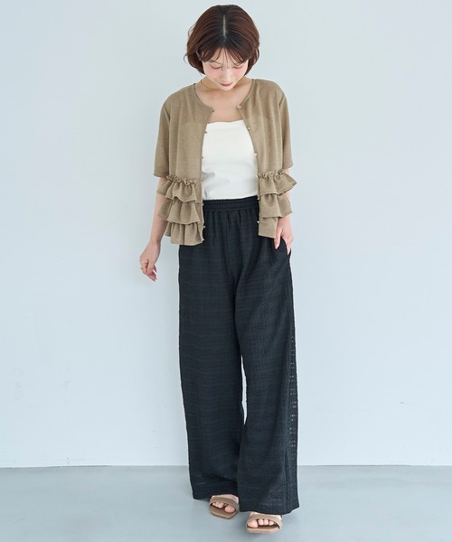 mil(ミル)の「シアージャガード リラックスパンツ【587266】(その他パンツ・レディース・ブラック/ブラウン/アイボリー・FREE/S-Short/M-Regular/M-Short/S-Regular)」の17枚目の写真