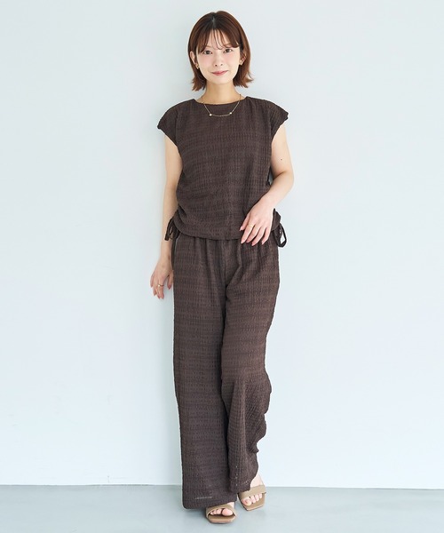 mil(ミル)の「シアージャガード リラックスパンツ【587266】(その他パンツ・レディース・ブラック/ブラウン/アイボリー・FREE/S-Short/M-Regular/M-Short/S-Regular)」の16枚目の写真