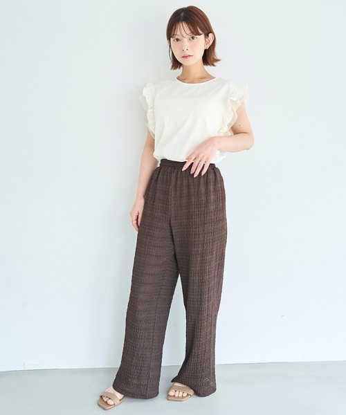 mil(ミル)の「シアージャガード リラックスパンツ【587266】(その他パンツ・レディース・ブラック/ブラウン/アイボリー・FREE/S-Short/M-Regular/M-Short/S-Regular)」の11枚目の写真