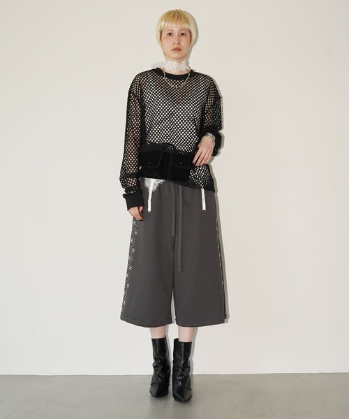chuclla(チュクラ)の「ダブルウエストレースハーフパンツ chw26s340(その他パンツ・レディース・ホワイト/グレー・L/M)」の11枚目の写真