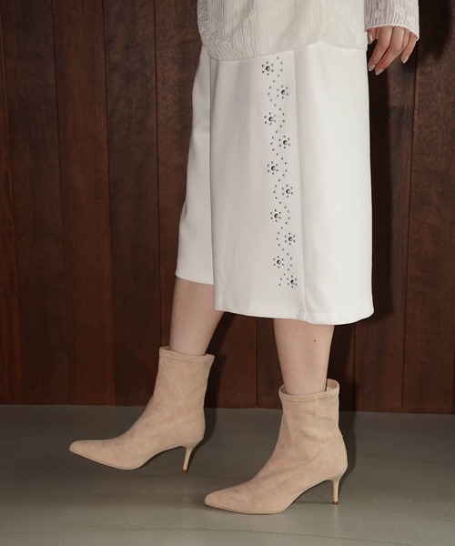 chuclla(チュクラ)の「ダブルウエストレースハーフパンツ chw26s340(その他パンツ・レディース・ホワイト/グレー・L/M)」の16枚目の写真