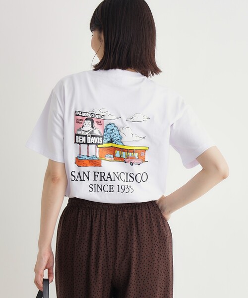 BEN DAVIS(ベンデイビス)の「グラフィックTシャツ(Tシャツ/カットソー・レディース・レッド系2/ブラック系/ホワイト系1・05/04)」の1枚目の写真
