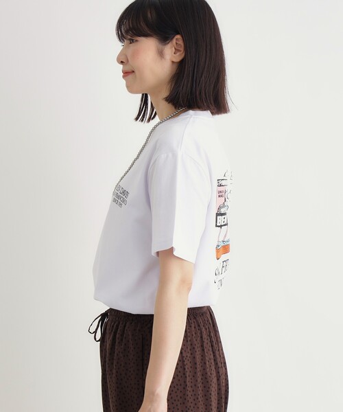 BEN DAVIS(ベンデイビス)の「グラフィックTシャツ(Tシャツ/カットソー・レディース・レッド系2/ブラック系/ホワイト系1・05/04)」の5枚目の写真