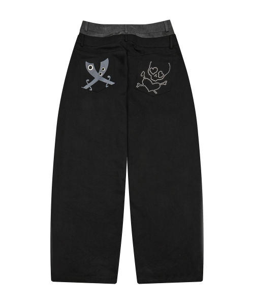 LUVISTRUE（ラヴイズトゥルー）の「EV SKELETON LAYERED PANTS(BLACK)（その他パンツ・レディース・その他・FREE）」の3枚目の写真