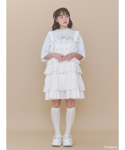 merry jenny(メリージェニー)の「ちいかわリボンTee(Tシャツ/カットソー・レディース・ブルー/ピンク/オフホワイト・FREE)」の15枚目の写真