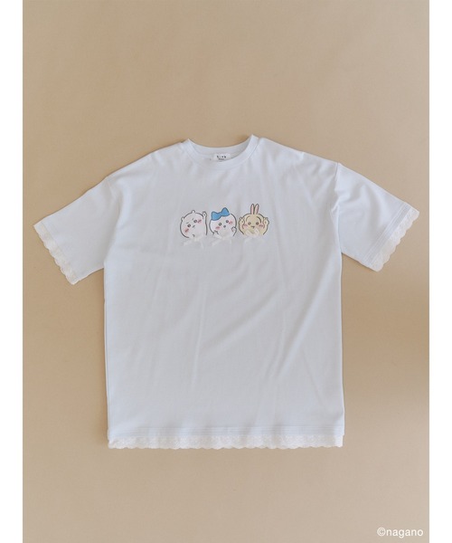 merry jenny(メリージェニー)の「ちいかわリボンTee(Tシャツ/カットソー・レディース・ブルー/ピンク/オフホワイト・FREE)」の19枚目の写真
