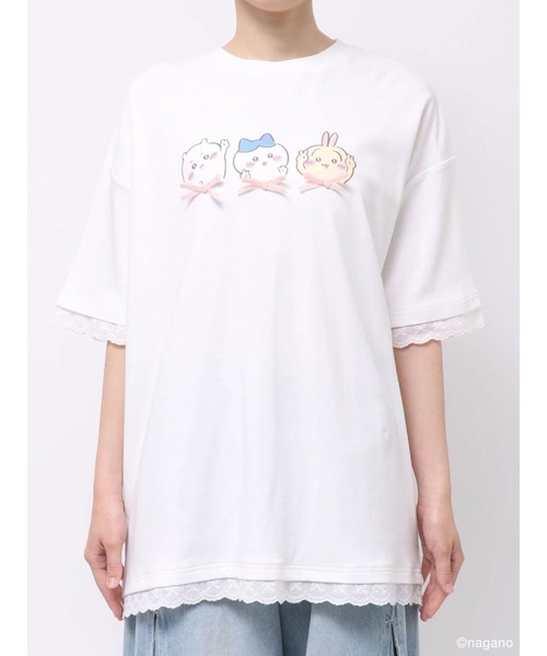 merry jenny(メリージェニー)の「ちいかわリボンTee(Tシャツ/カットソー・レディース・ブルー/ピンク/オフホワイト・FREE)」の22枚目の写真