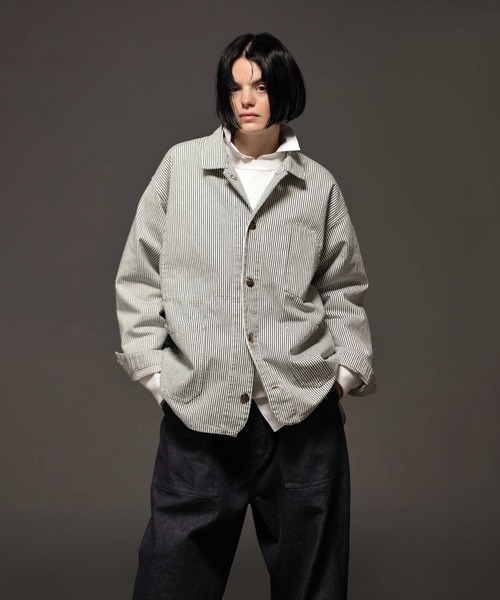 LENO（リノ）の「「LENO / リノ」DENIM JACKET（その他アウター・レディース・ホワイト系3/インディゴブルー・FREE）」の4枚目の写真