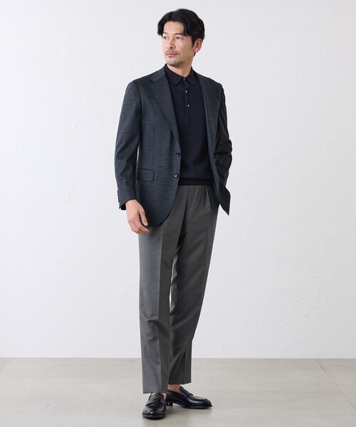 S.ESSENTIALS(エスエッセンシャルズ)の「ウールジャージージャケット(テーラードジャケット・メンズ・ダークネイビー・44/46/48/50)」の2枚目の写真