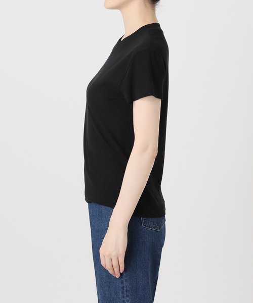 B.C STOCK(ベーセーストック)の「ウォッシャブル / ハイツイストコットンコンパクトT-SH(Tシャツ/カットソー・レディース・ボルドー/ブラック/アイボリー・FREE)」の13枚目の写真