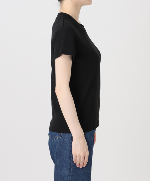 B.C STOCK(ベーセーストック)の「ウォッシャブル / ハイツイストコットンコンパクトT-SH(Tシャツ/カットソー・レディース・ボルドー/ブラック/アイボリー・FREE)」の15枚目の写真