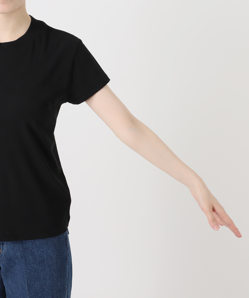 B.C STOCK(ベーセーストック)の「ウォッシャブル / ハイツイストコットンコンパクトT-SH(Tシャツ/カットソー・レディース・ボルドー/ブラック/アイボリー・FREE)」の16枚目の写真