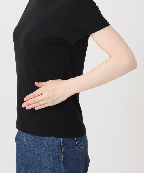 B.C STOCK(ベーセーストック)の「ウォッシャブル / ハイツイストコットンコンパクトT-SH(Tシャツ/カットソー・レディース・ボルドー/ブラック/アイボリー・FREE)」の17枚目の写真