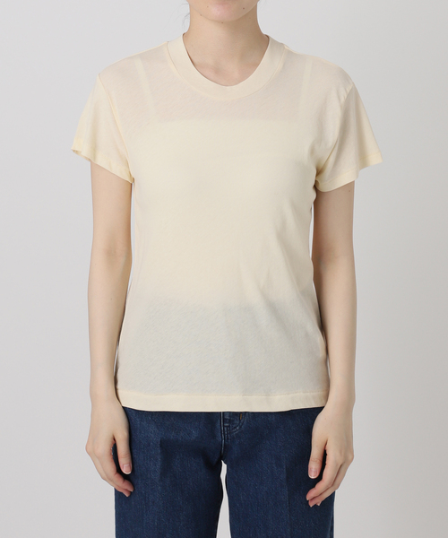 B.C STOCK(ベーセーストック)の「ウォッシャブル / ハイツイストコットンコンパクトT-SH(Tシャツ/カットソー・レディース・ボルドー/ブラック/アイボリー・FREE)」の21枚目の写真