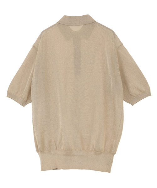 CURRENTAGE(カレンテージ)の「Glitter polo knit(MEN'S)(ニット/セーター・メンズ・ゴールド/グレー・3)」の6枚目の写真