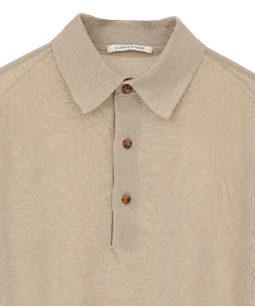 CURRENTAGE(カレンテージ)の「Glitter polo knit(MEN'S)(ニット/セーター・メンズ・ゴールド/グレー・3)」の5枚目の写真