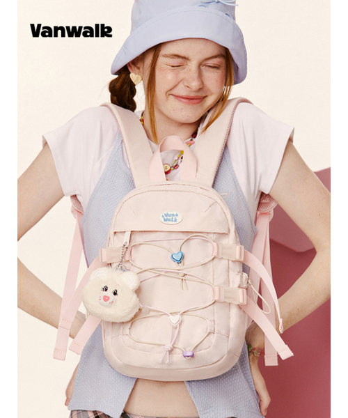 VANWALK（バンウォーク）の「Heart String Backpack [Pink]（バックパック/リュック・レディース・ピンク・FREE）」の2枚目の写真