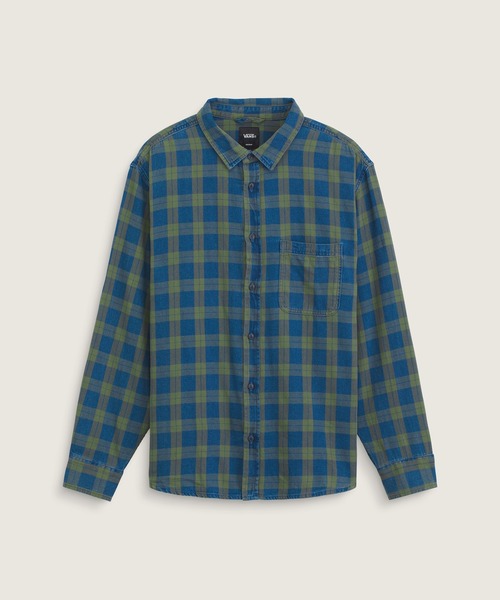 VANS(バンズ)の「LAWSON ビンテージ インディゴ シャツ / Lawson Vintage Indigo LS Shirt VN000U56GRK1(シャツ/ブラウス・メンズ・グリーン・MEDIUM/LARGE/X-LARGE)」の4枚目の写真