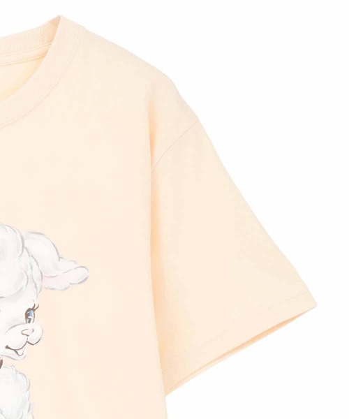 Candy Stripper(キャンディストリッパー)の「SWEETIE SHEEP Tシャツ(Tシャツ/カットソー・レディース・アイボリー/ライトブルー・FREE)」の5枚目の写真