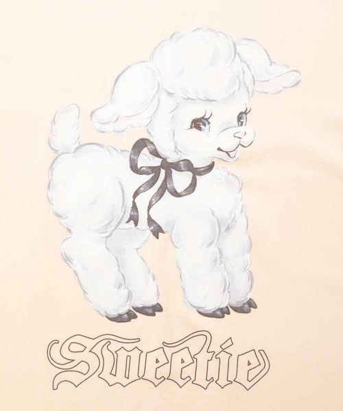 Candy Stripper(キャンディストリッパー)の「SWEETIE SHEEP Tシャツ(Tシャツ/カットソー・レディース・アイボリー/ライトブルー・FREE)」の7枚目の写真