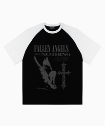 SP ポルンエンジェルズ ヘビーウェイトレグラン半袖Tシャツ ブラック