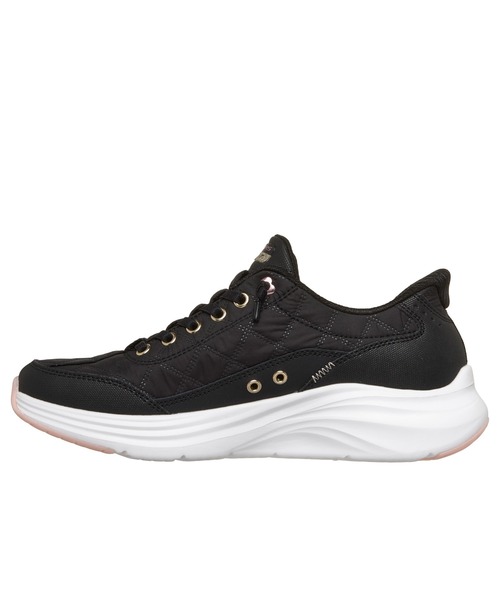 SKECHERS(スケッチャーズ)の「ハンズフリー スリップインズ ジェームズ・ゴールドクラウン:コンツアーフォーム - コージーフィット ゴールデン エンブレース(スニーカー・レディース・ブラック×ゴールド・23cm/23.5cm/24cm)」の2枚目の写真