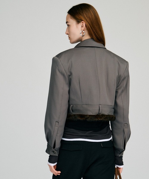 PRANK PROJECT(プランクプロジェクト)の「【2026Autumn Pre-Order】ファーライニングブルゾン / Fur Lining Blouson(ブルゾン・レディース・グレー/ネイビー・FREE)」の12枚目の写真