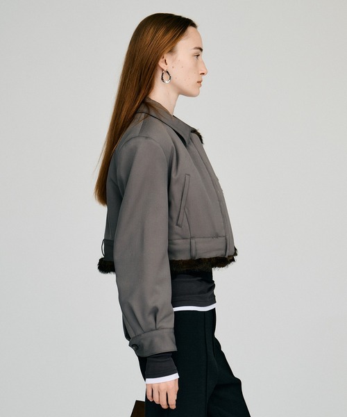 PRANK PROJECT(プランクプロジェクト)の「【2026Autumn Pre-Order】ファーライニングブルゾン / Fur Lining Blouson(ブルゾン・レディース・グレー/ネイビー・FREE)」の13枚目の写真