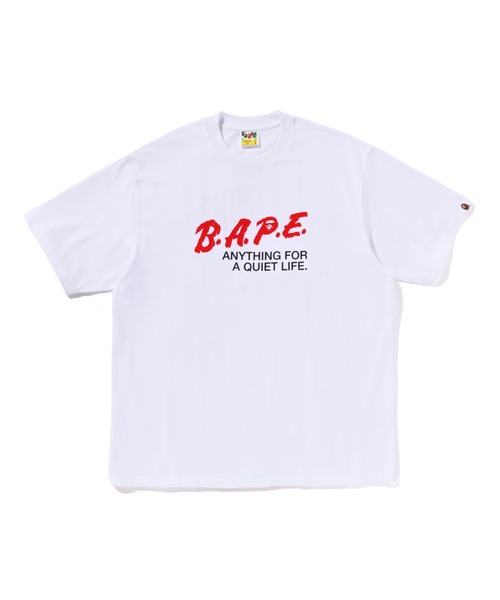 A BATHING APE(アベイシングエイプ)の「BAPE MOTTO LOGO RELAXED FIT TEE(Tシャツ/カットソー・メンズ・ブラック/ホワイト・XX-LARGE/X-LARGE/LARGE/MEDIUM/SMALL)」の2枚目の写真