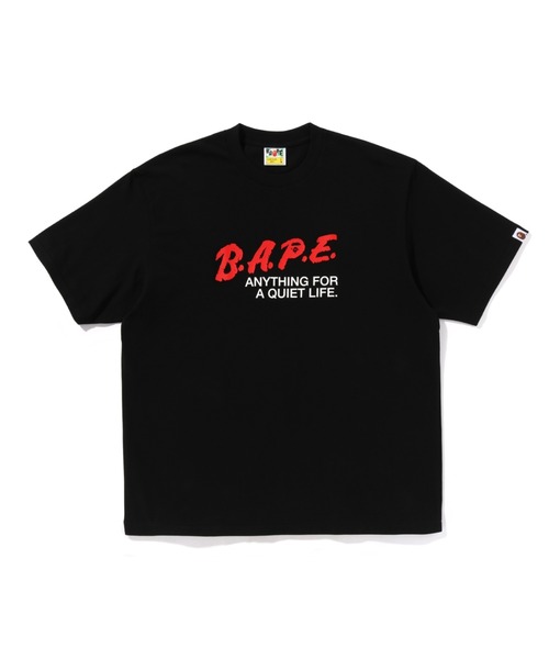 A BATHING APE(アベイシングエイプ)の「BAPE MOTTO LOGO RELAXED FIT TEE(Tシャツ/カットソー・メンズ・ブラック/ホワイト・XX-LARGE/X-LARGE/LARGE/MEDIUM/SMALL)」の1枚目の写真