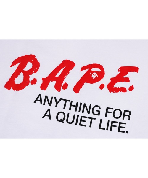 A BATHING APE(アベイシングエイプ)の「BAPE MOTTO LOGO RELAXED FIT TEE(Tシャツ/カットソー・メンズ・ブラック/ホワイト・XX-LARGE/X-LARGE/LARGE/MEDIUM/SMALL)」の4枚目の写真