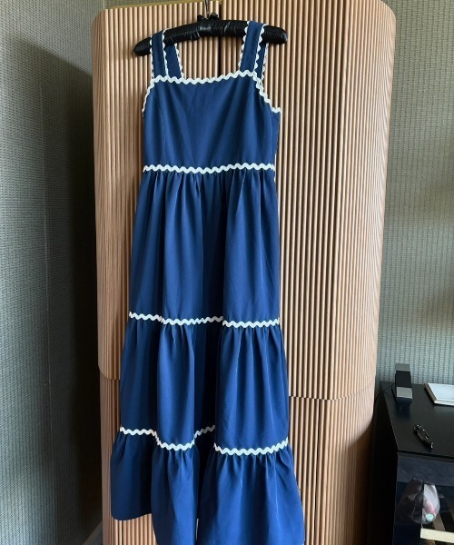 idem(イデム)の「nami nami princess onepiece / なみなみティアードワンピース(ワンピース・レディース・ネイビー/ライトパープル・FREE)」の19枚目の写真
