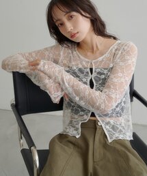 【7.18(土)12:00発売】スカラップカットレースカーディガン