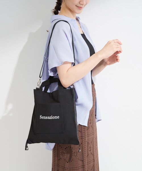 SHOO・LA・RUE(シューラルー)の「【3WAY】キャンバスミニトートバッグ(トートバッグ・レディース・アイボリー/イエロー/ブラック・00)」の17枚目の写真