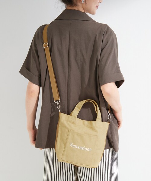SHOO・LA・RUE(シューラルー)の「【3WAY】キャンバスミニトートバッグ(トートバッグ・レディース・アイボリー/イエロー/ブラック・00)」の19枚目の写真