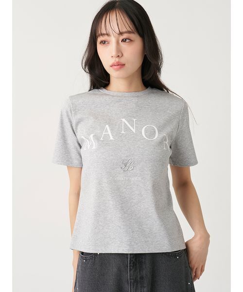 SNIDEL(スナイデル)の「ロゴプリントTシャツ(Tシャツ/カットソー・レディース・ホワイト/グレー/ベージュ/グリーン・F)」の6枚目の写真