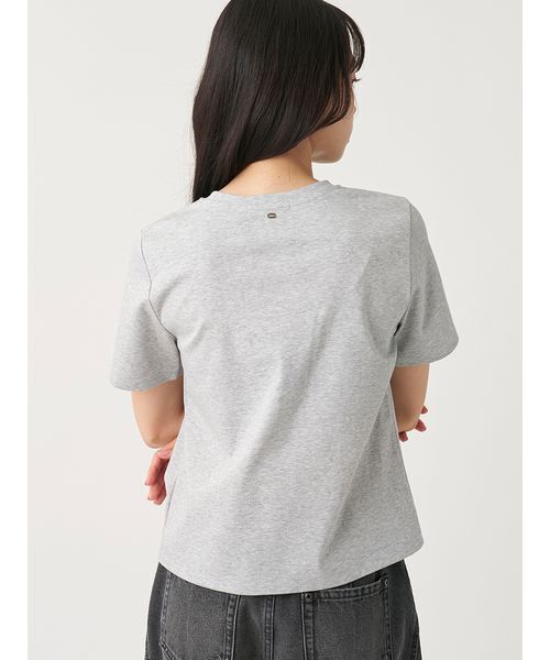 SNIDEL(スナイデル)の「ロゴプリントTシャツ(Tシャツ/カットソー・レディース・ホワイト/グレー/ベージュ/グリーン・F)」の7枚目の写真