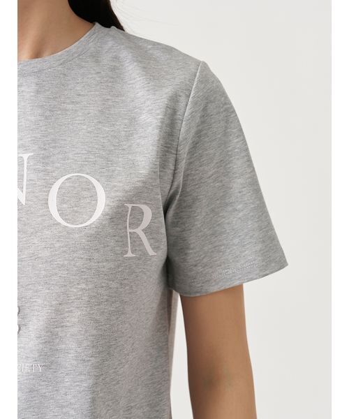 SNIDEL(スナイデル)の「ロゴプリントTシャツ(Tシャツ/カットソー・レディース・ホワイト/グレー/ベージュ/グリーン・F)」の10枚目の写真