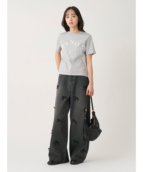 SNIDEL(スナイデル)の「ロゴプリントTシャツ(Tシャツ/カットソー・レディース・ホワイト/グレー/ベージュ/グリーン・F)」の11枚目の写真