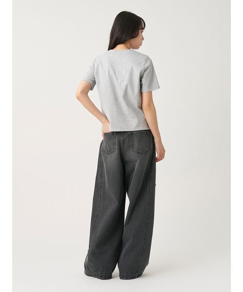 SNIDEL(スナイデル)の「ロゴプリントTシャツ(Tシャツ/カットソー・レディース・ホワイト/グレー/ベージュ/グリーン・F)」の13枚目の写真