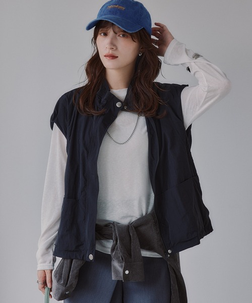 210nouve(トゥージュヌーブ)の「クルーネック シアートップス(Tシャツ/カットソー・レディース・サックスブルー/ピンク/ブラウン/ホワイト/ライトグレー/ブラック・FREE)」の11枚目の写真