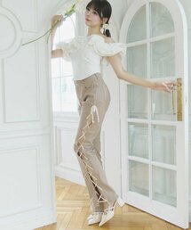 Belle Charme | 【Belle Charme】 Side Lace-up Flare Denim(デニムパンツ)