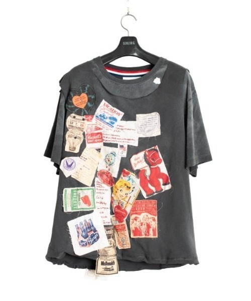 SEVESKIG(セヴシグ)の「seveskig/セブシグ/SHIFT LAYERED TEE(Tシャツ/カットソー・メンズ・ブラック/ホワイト・XL/L/M)」の2枚目の写真