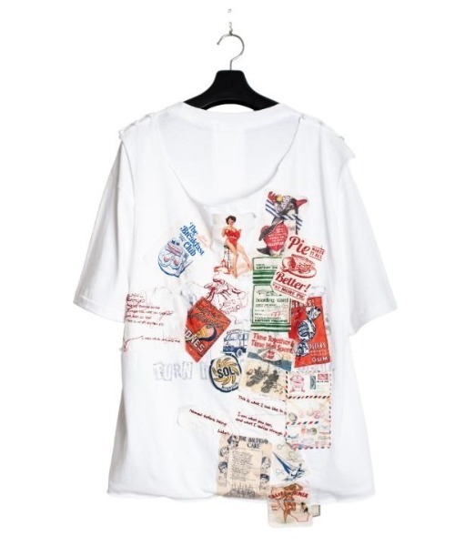 SEVESKIG(セヴシグ)の「seveskig/セブシグ/SHIFT LAYERED TEE(Tシャツ/カットソー・メンズ・ブラック/ホワイト・XL/L/M)」の3枚目の写真