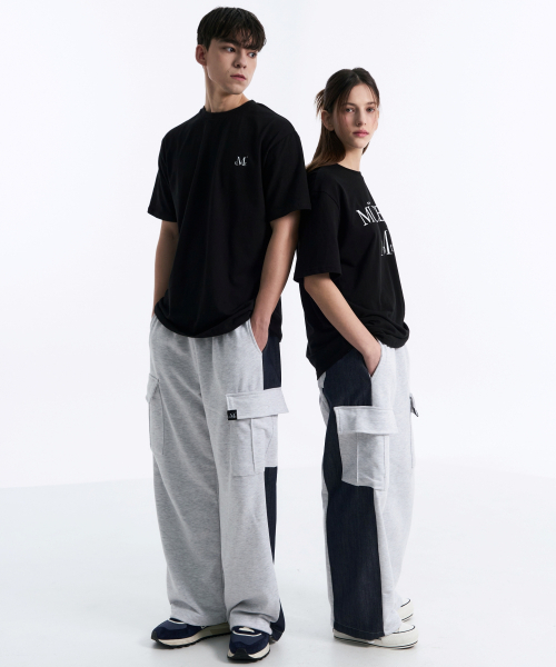 MUCENT(ムセント)の「ミックス配色ワイドストリングカーゴパンツ 男女共用 (グレー, ブラック)(その他パンツ・レディース・グレー/ブラック・XL/M)」の7枚目の写真