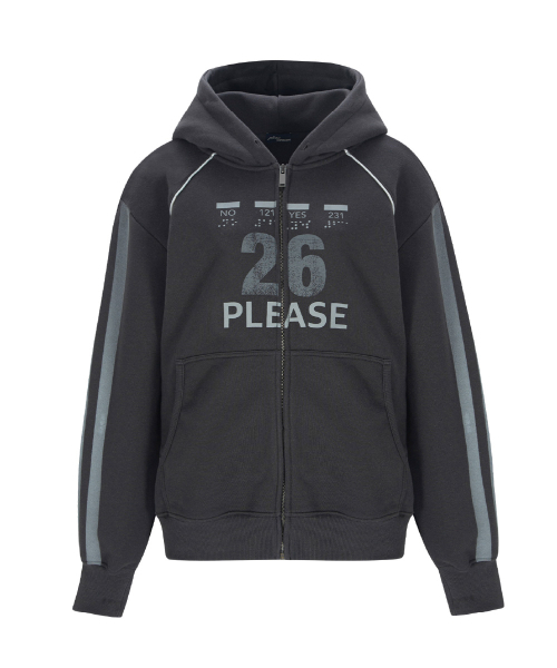 PLEASENOFOLLOW(プリーズノーフォロー)の「Tove Track Hoodie Zip Up (Cool Charcoal)(パーカー・レディース・その他・FREE)」の2枚目の写真