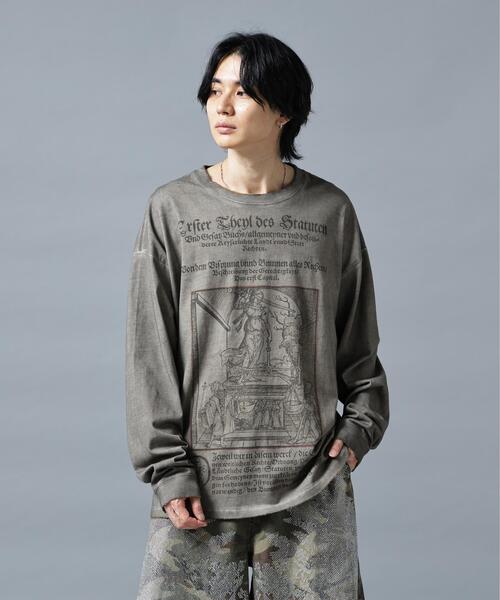 DANKE SCHON(ダンケシェーン)の「DankeSchon/ダンケシェーン/SPRAYBURN L/S TEE BIBLE(Tシャツ/カットソー・メンズ・ホワイト系2/ベージュ・L/M)」の2枚目の写真