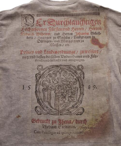 DANKE SCHON(ダンケシェーン)の「DankeSchon/ダンケシェーン/SPRAYBURN L/S TEE BIBLE(Tシャツ/カットソー・メンズ・ホワイト系2/ベージュ・L/M)」の6枚目の写真